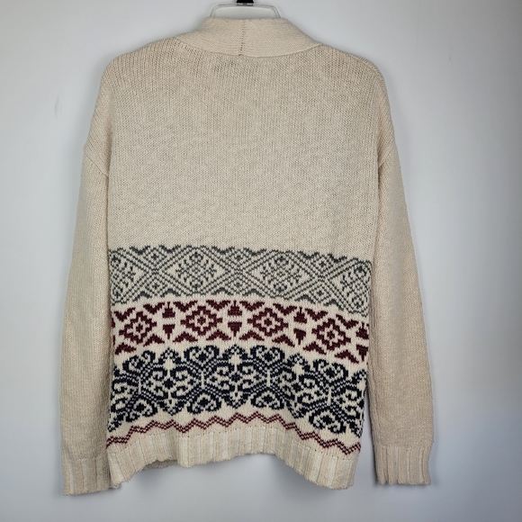 ULTRAFLIRT Open Cardigan Sweater Size M Cream Pockets Southwesten Boho - Picture 10 of 10